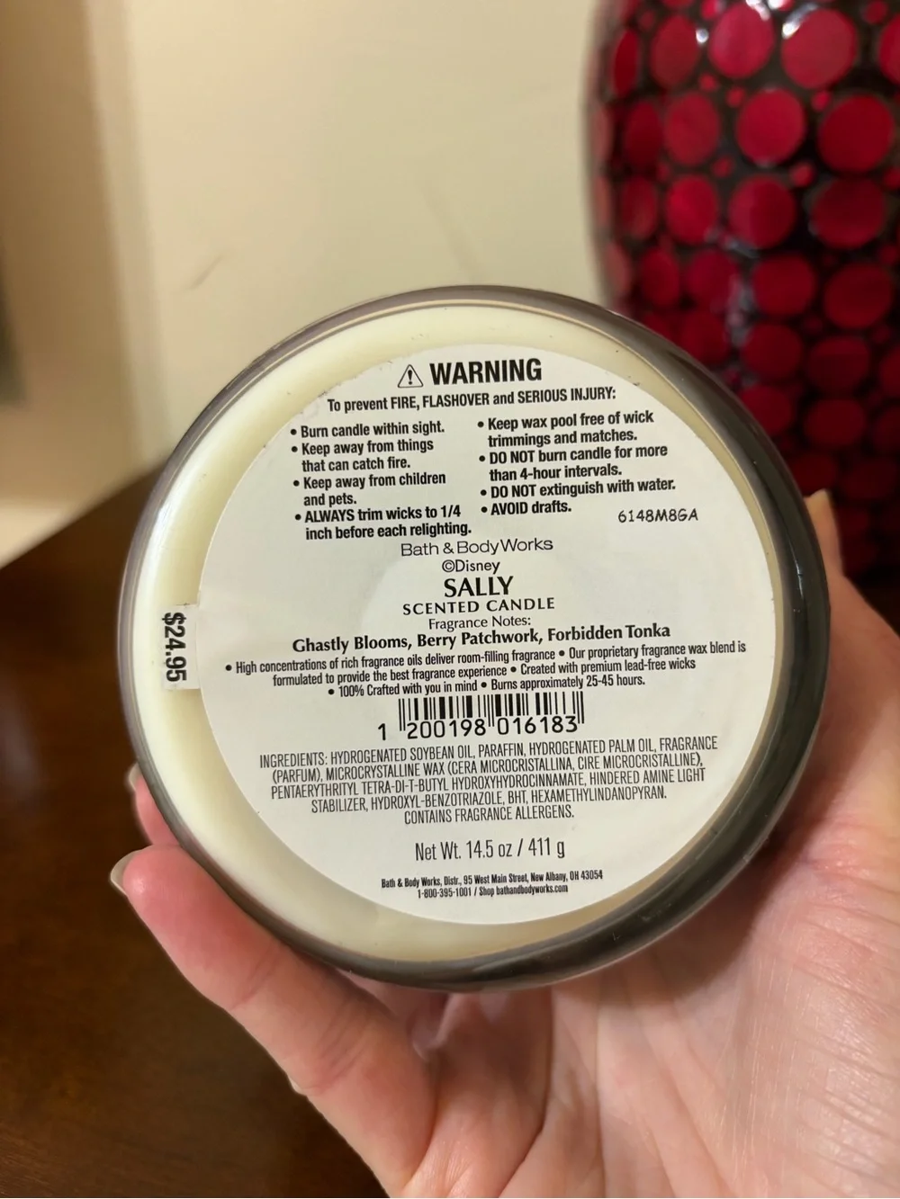 Bath & Body Works Sally 3-Wick Candle Nightmare Before Christmas